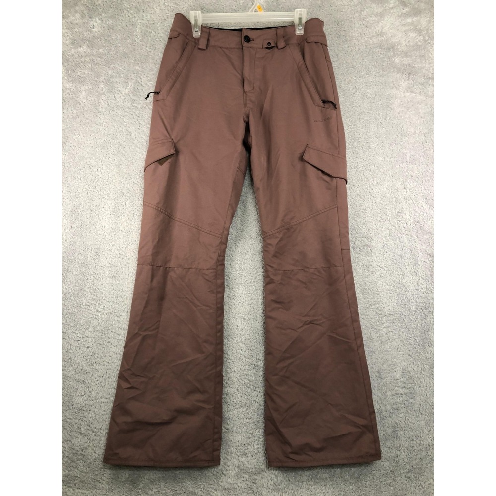 Volcom Ski Snow Pants Women's M (32x33) Rosewood Boot Insulated Modern Fit *Flaw